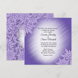 Invitación a matrimonio de acento floral de Hue Vi