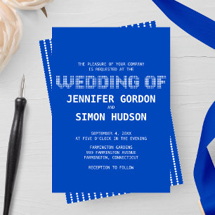 Invitación a matrimonio de "Boda de" mixto