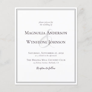 Invitación a matrimonio de bordes de PAPEL
