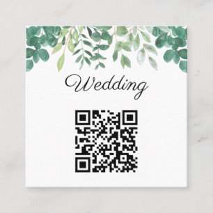 Invitación a matrimonio de código QR de presupuest