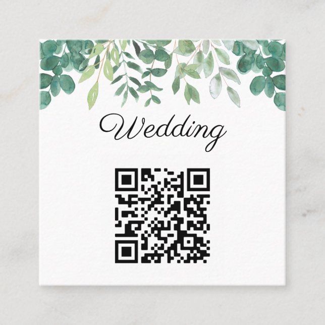 Invitación a matrimonio de código QR de presupuest (Anverso)