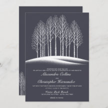 Invitación a matrimonio de código QR para árboles 