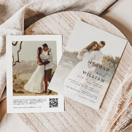 Invitación a matrimonio de código QR por foto rusa