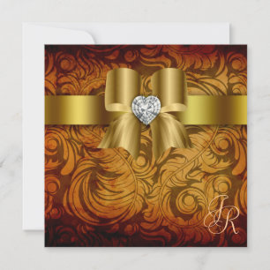 Invitación a matrimonio de cosecha en otoño