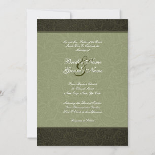 Invitación a matrimonio de cuero presionado