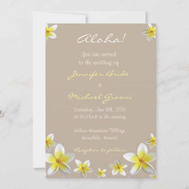 Invitación a matrimonio de destino (Anverso)