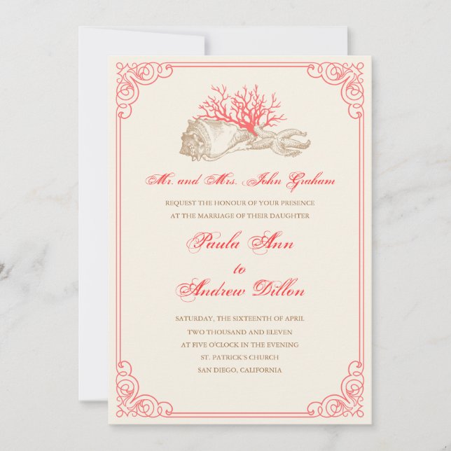 Invitación a matrimonio de destino (Anverso)