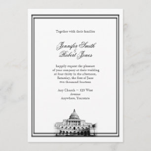 Invitación a matrimonio de destino de Washington D
