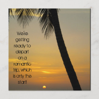 Invitación a matrimonio de destino tropical