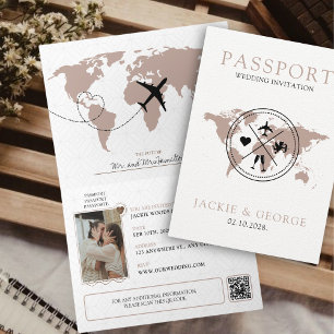 Invitación a matrimonio de destino único de Passpo