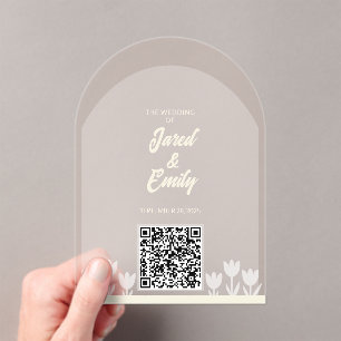 Invitación a matrimonio de estilo de arco Invitaci