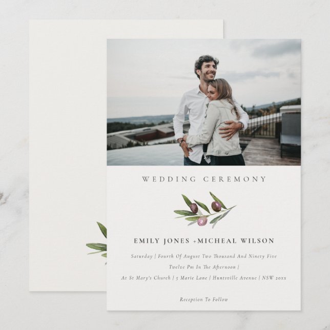 Invitación a matrimonio de foto de filiación de ra (Anverso / Reverso)