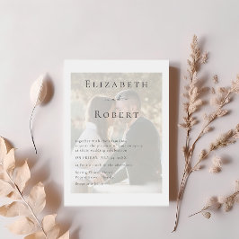 Invitación a matrimonio de fotografía de pareja Mi