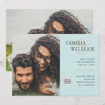 Invitación a matrimonio de fotografía de vidrio ma