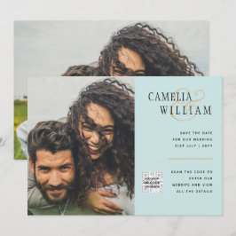 Invitación a matrimonio de fotografía de vidrio ma