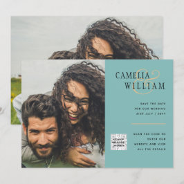 Invitación a matrimonio de fotografía de vidrio ma