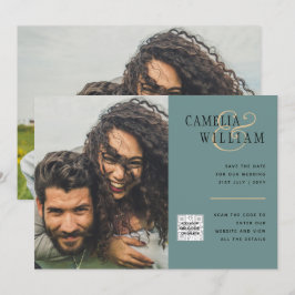 Invitación a matrimonio de fotografía de vidrio ma
