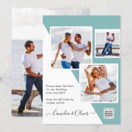 Invitación a matrimonio de fotografía de vidrio ma