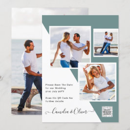 Invitación a matrimonio de fotografía de vidrio ma