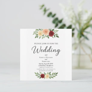 Invitación a matrimonio de fotografía simple super