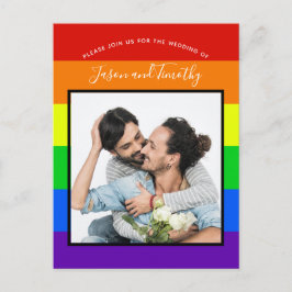 Invitación a matrimonio de fotos con dos bandas de