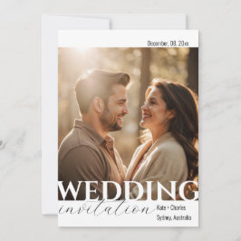 Invitación a matrimonio de fotos de código QR únic