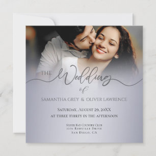 Invitación a matrimonio de fotos manuscrita con gu