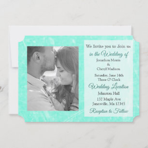 Invitación a matrimonio de fotos tropicales de pal