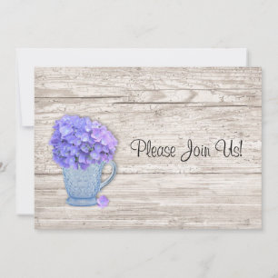Invitación a matrimonio de Hydrangea Country