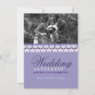 Invitación a matrimonio de la unión familiar Lilac