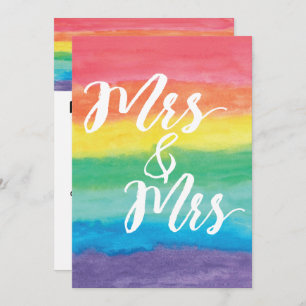 Invitación a matrimonio de lesbianas Rainbow