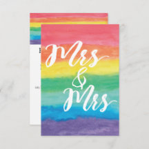Invitación a matrimonio de lesbianas Rainbow