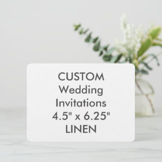 Invitación a matrimonio de LINEN 6.25" x 4.5"