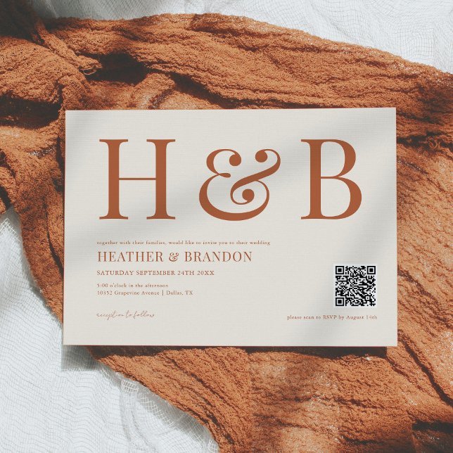 Invitación a matrimonio de monograma de óxido de c (Subido por el creador)