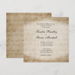 Invitación a matrimonio de música de hojas