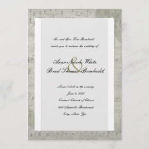 Invitación a matrimonio de música invertida Rosa V