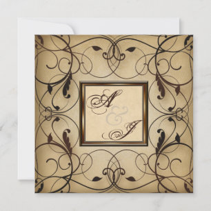 Invitación a matrimonio de naves florales