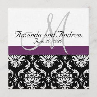 Invitación a matrimonio de nombres de Damasco Negr
