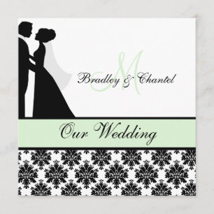Invitación a matrimonio de pareja Boda verde de la
