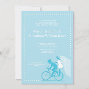 Invitación a matrimonio de pareja de bicicletas az