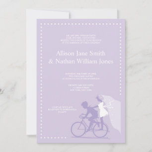 Invitación a matrimonio de pareja para bicicletas 
