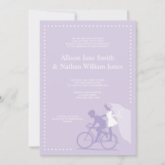 Invitación a matrimonio de pareja para bicicletas 
