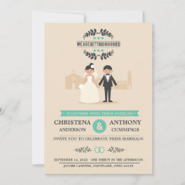 Invitación a matrimonio de parejas personalizados