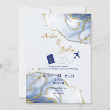 Invitación a matrimonio de pasaporte