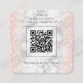 Invitación a matrimonio de Rosa de oro Purpurina d