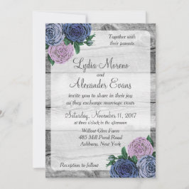 Invitación a matrimonio de Rosas rústicos de campo