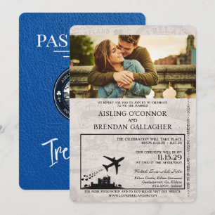 Invitación a matrimonio de Royal Blue Ireland