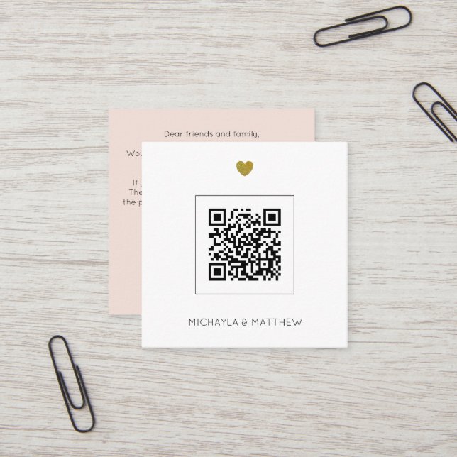 Invitación a matrimonio de Rubor con código QR Min (Anverso/Reverso In Situ)