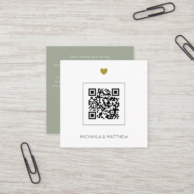 Invitación a matrimonio de sabios de código QR Min (Anverso/Reverso In Situ)