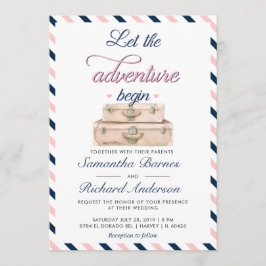 Invitación a matrimonio de viaje tarjeta postal az